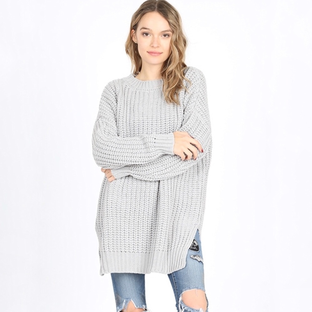 Burgundy Heavy Knit Sweater - Picture 3 of 6